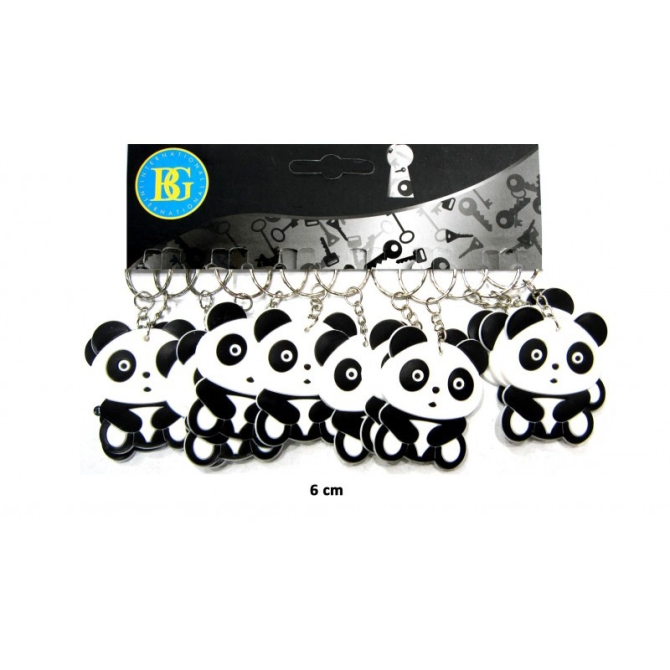 1 Porte-clé Panda 2D (4, 5 cm) - Caoutchouc 