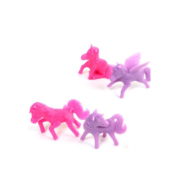 1 Mini Figurine Licorne  (4, 5 cm) - Plastique 