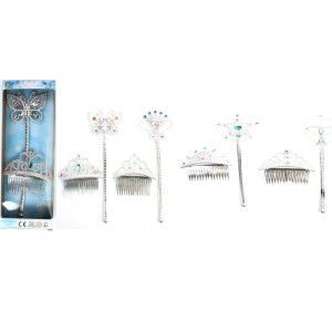 Set Princesse Clip Cheveux + Sceptre (26 cm)