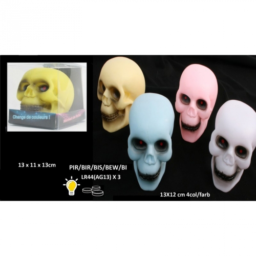 1 Dco Lumineuse Tte de Mort (13 cm) 