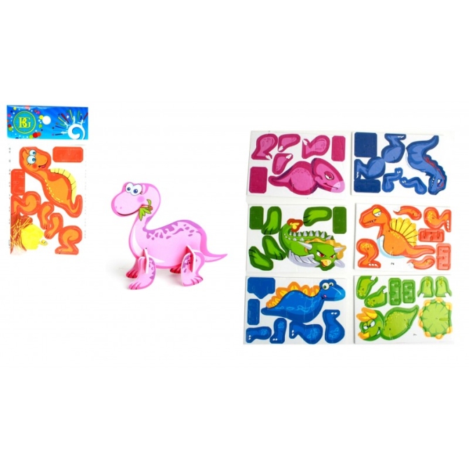 Mini Puzzle 3D - 8 Pices Dino (10.5 cm) 