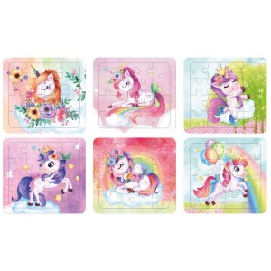 1 Puzzle Licorne  - 16 Pices 12,5 x 12 cm