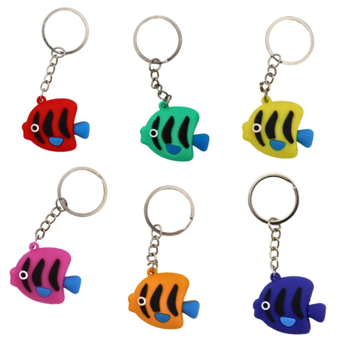 1 Porte-Clé Poisson Tropical -  4 cm 