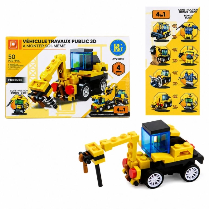1 Jeu de Construction DIY Travaux Publics - 53 Pi�ces 
