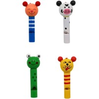 1 Sifflet Animal en Bois - 7 cm
