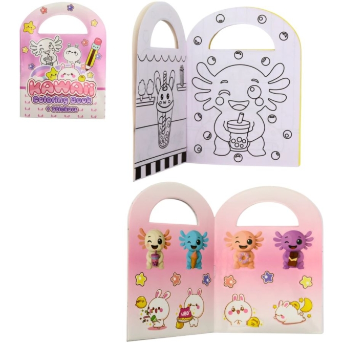 Petit Album � Colorier et Stickers - Kawaii 