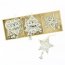 6 Suspensions Coeur/Etoile/Sapin Blanc (6 cm) - Mtal