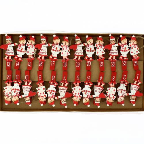 Guirlande Anges de Nol pour Calendrier de l Avent DIY - Bois 