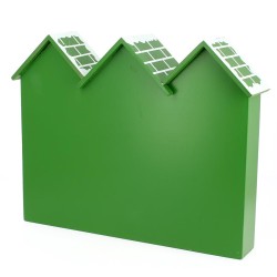 Calendrier de l Avent 3 Maisons Rouge (24 cm) - Bois. n1