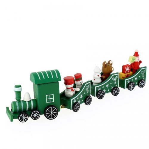Dco de Table Petit Train Vert (20 x 5 cm) - Bois 