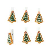 6 Pinces Sapin de Nol (3,5 cm) - Rsine