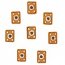 8 Mini Biscuits Autocollants (3 cm) - Rsine