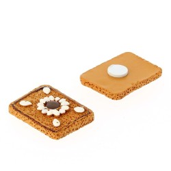 8 Mini Biscuits Autocollants (3 cm) - Résine. n°1