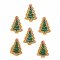 6 Mini Biscuits Sapins Autocollants (3,5 cm) - Résine images:#0