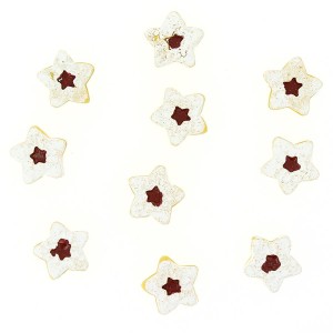 10 Mini Gteaux Etoiles Autocollants (2,5 cm) - Rsine