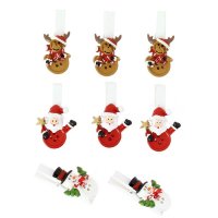 8 Pinces Copains de Nol (4,5 cm) - Rsine