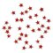 36 Perles Étoiles Rouge/Argent (1,5 cm) images:#0