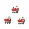 18 Mini Autocollants Train Rouge et Renne (2 cm) - Résine images:#0
