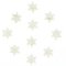 10 Minis Flocons Glitter Blanc Autocollants (3 cm) - Résine images:#0