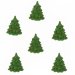 6 Mini Sapins de Nol Autocollants (3,5 cm) - Rsine. n1