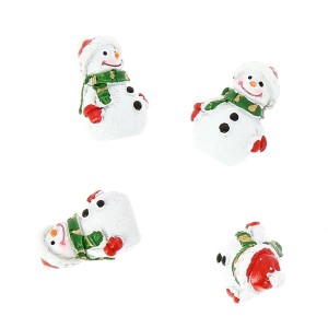 4 Dco Mini Bonhommes de Neige (3 cm) - Rsine