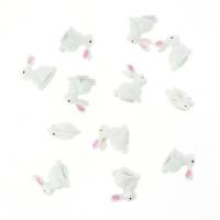 12 Minis Lapins Blanc Autocollants (2 cm) - Rsine