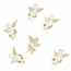 6 Mini Anges Blanc/Or - Autocollants (3,5 cm) - Rsine
