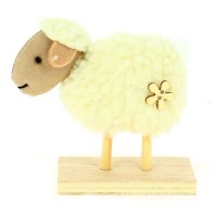 1 Mouton sur Socle en Bois