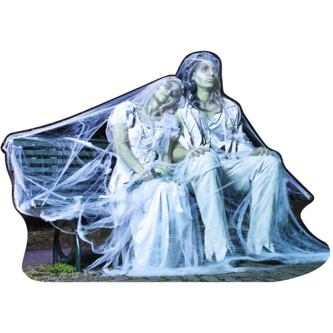 Décoration Couple de Mariés Zombie Party (65 cm) 