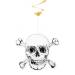 3 Guirlandes Spirales Pirate Noir / Or. n2