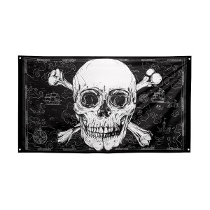 Drapeau Pirate Noir/Or