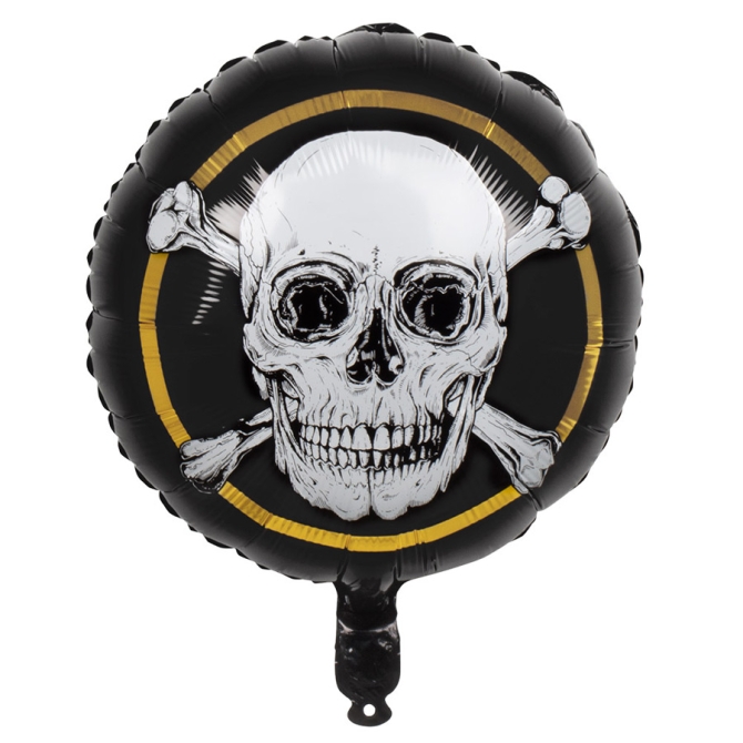 Ballon  Plat Pirate Noir / Or 