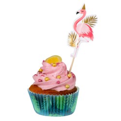 50 Caissettes  Cupcakes Flamant Rose. n1