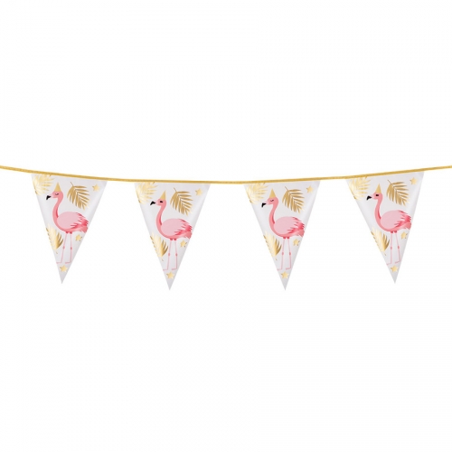 Guirlande Fanions Flamant Rose 