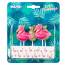 Contient : 1 x 5 Bougies Flamant Rose/Ananas