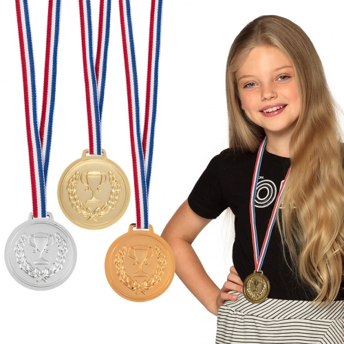 3 Médailles Podium - Or, Argent, Bronze 