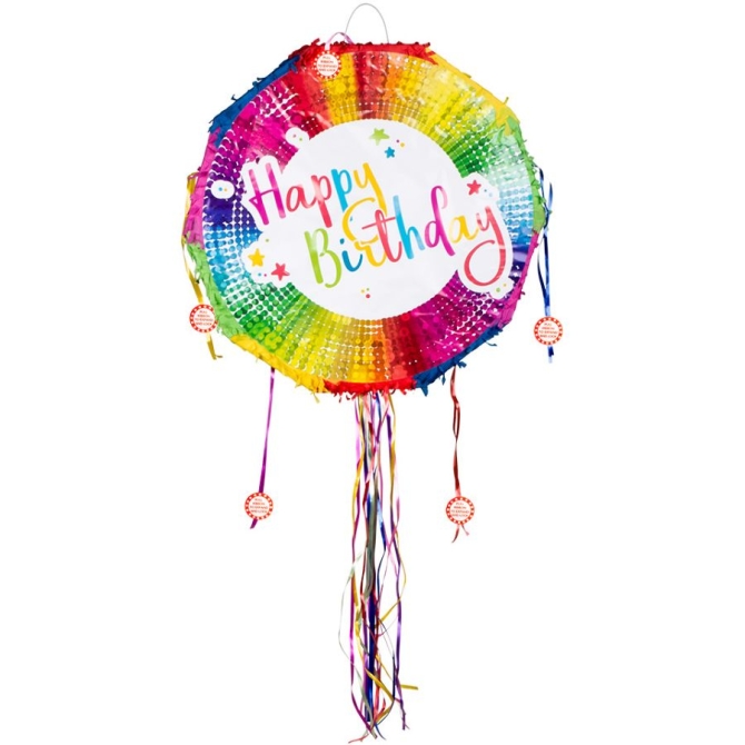 Pinata Rainbow Happy Birthday 