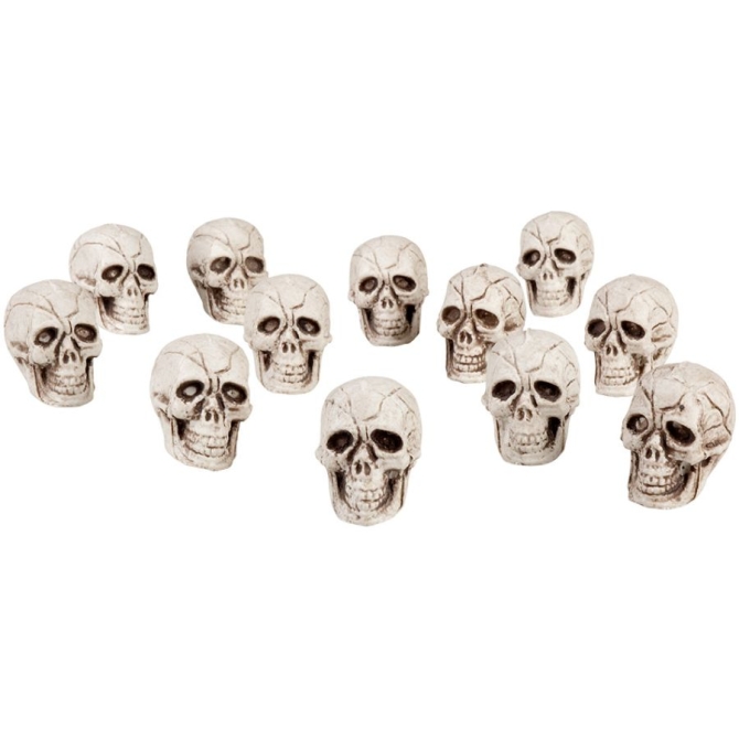 Set 12 Ttes de Mort (4 cm) 