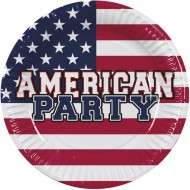 10 Assiettes American Party