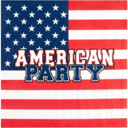 20 Serviettes American Party. n1