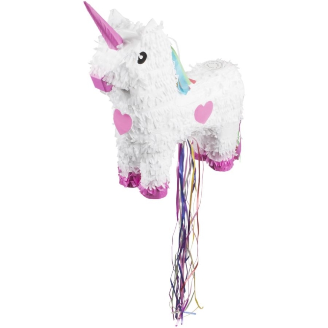 Pull Pinata Licorne Blanche Coeur 