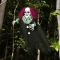 Suspension Clown Terrifiant - Sonore et Yeux Lumineux (130 cm) images:#2