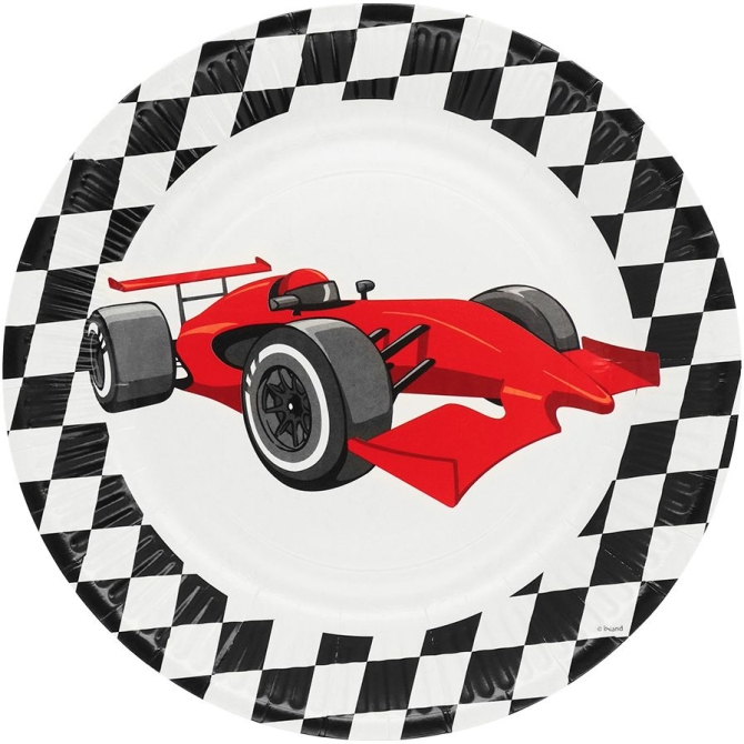 8 Assiettes Speed Racing 