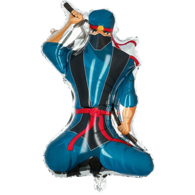 Ballon Aluminium Hélium Géant - Ninja 70 cm 
