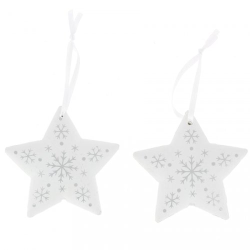 2 Etoiles  Suspendre (8 Cm) - Mtal 