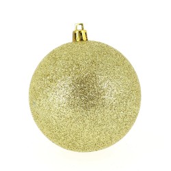 6 Boules de Nol Dcors et Glitter (8 cm) - Or. n2