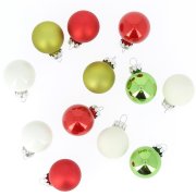 12 Petites Boules Noël Joyeux (3 cm) - Verre