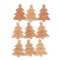 9 Stickers Sapins Glitter Orange (4 cm) - Bois images:#1