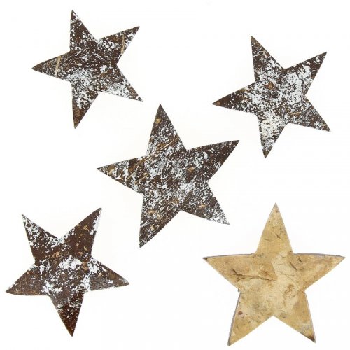 5 Étoiles Argent Brossé (5-6 cm) - Coco naturelle 