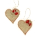 2 Coeurs  Suspendre (8 cm) - Feutrine et Toile naturelle. n2